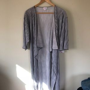 EUC Lularoe Shirley Striped Drape Front